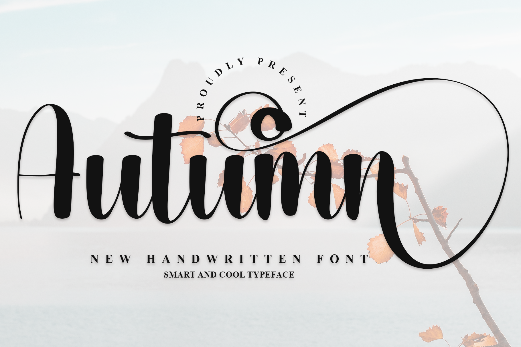 Modern autumn script font — clean seasonal calligraphy for branding and social media