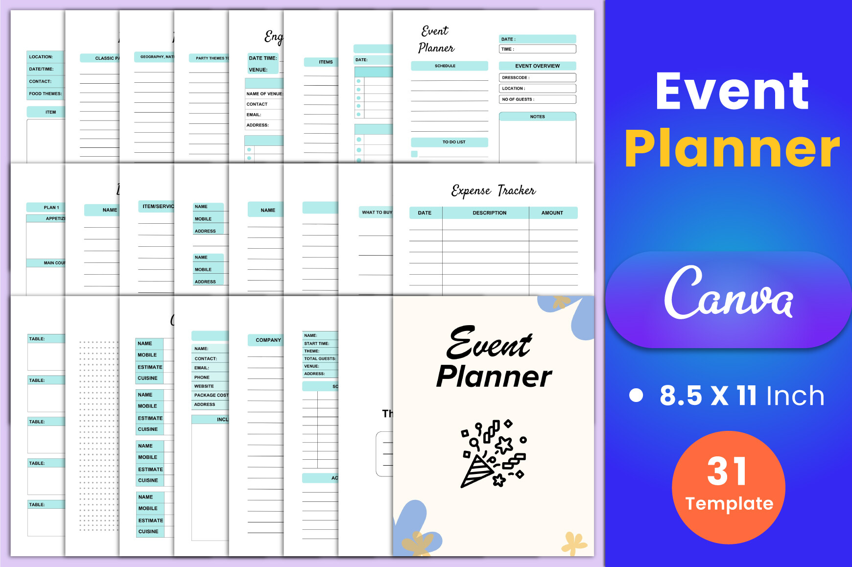 Event Planner Canva Interior Graphic by munjixpro · Creative Fabrica
