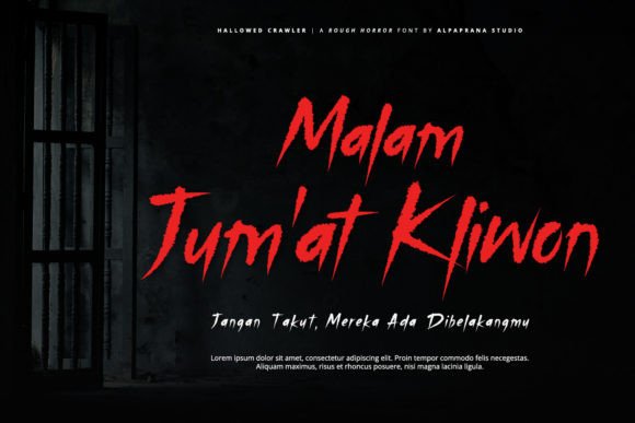 Hallowed Crawler Font PNG with transparent background - Preview 1