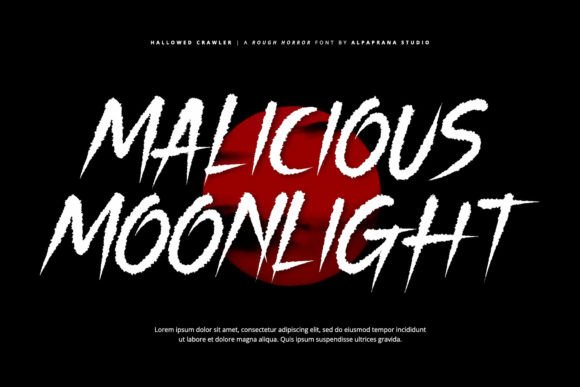Hallowed Crawler Font PNG with transparent background - Preview 5