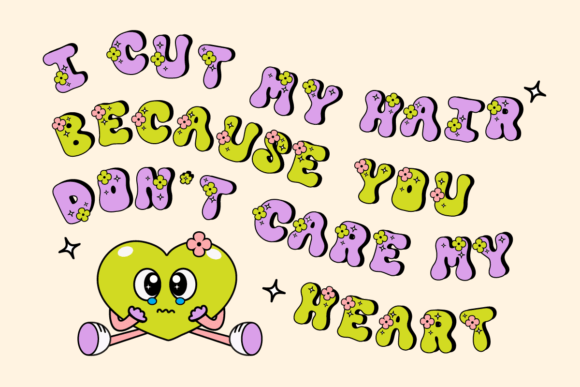 Joyful Retro Font PNG with transparent background - Preview 1