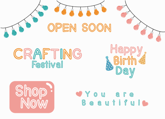 Neon Night Market Font PNG with transparent background - Preview 2