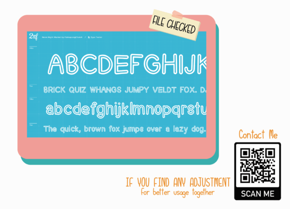 Neon Night Market Font PNG with transparent background - Preview 3