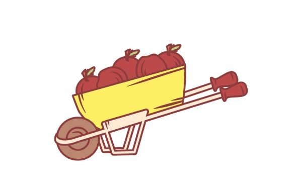 Wheelbarrow Full of Apples