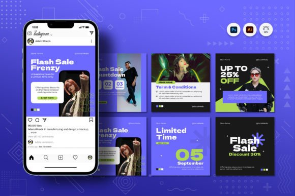 Instagram Sale Templates - Bold Flash Sale