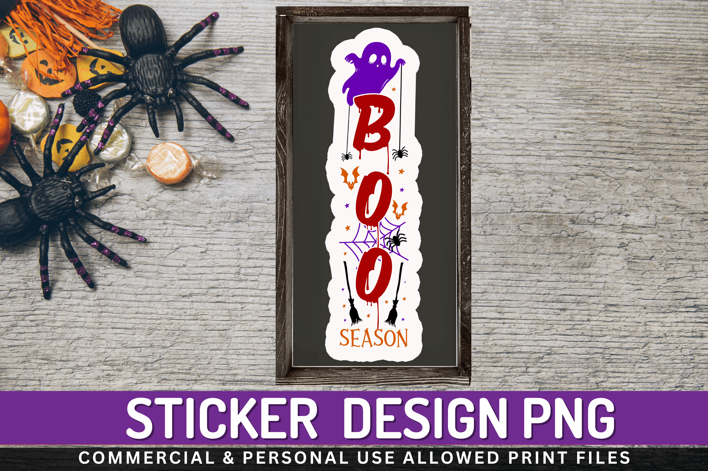 Boo Season Mod Boo Season Stickers Design Graphic by Regulrcrative · Creative Fabrica