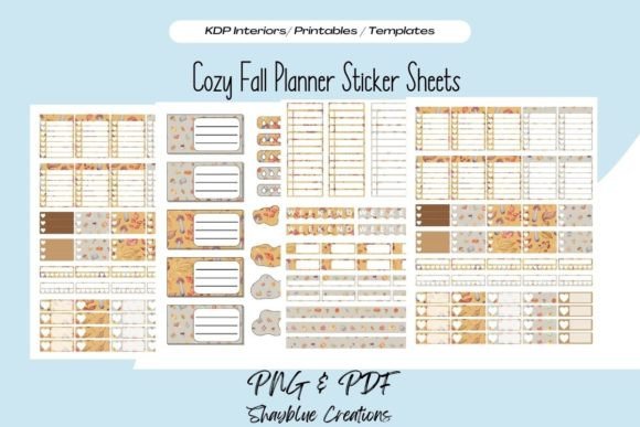 Cozy Fall Planner Sticker Sheet Bundle