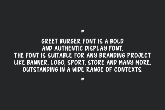 Greet Burger Font - Preview 5