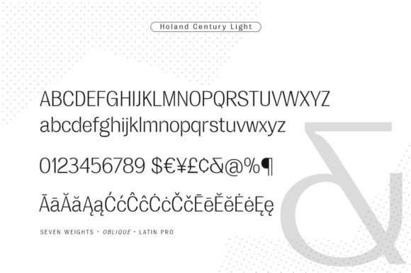Holand Century Font PNG with transparent background - Preview 5