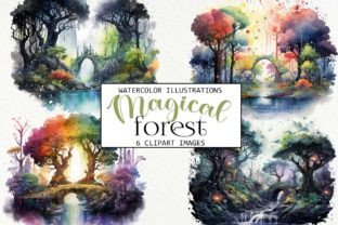 Magical Forest Splash Clipart Graphic by NiftyCraftyHouse · Creative ...