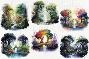 Magical Forest Splash Clipart Graphic by NiftyCraftyHouse · Creative ...