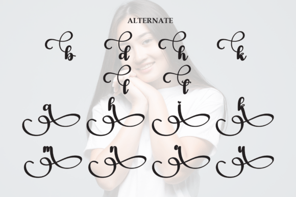 Maiden Font PNG with transparent background - Preview 6