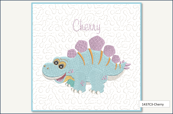 My Dino Buddies Quilt - Cherry Block