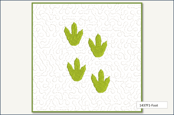 My Dino Buddies Quilt - Dino Feet Block