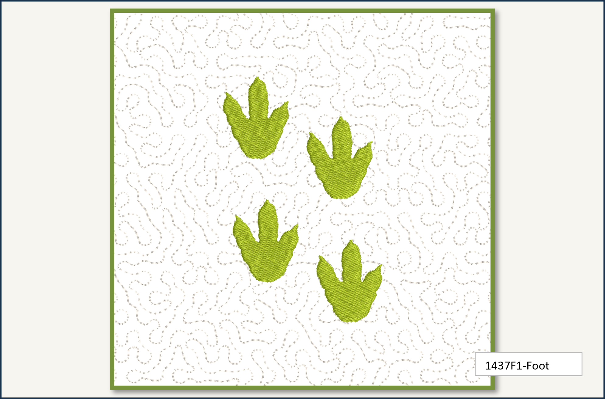 My Dino Buddies Quilt - Dino Feet Block
