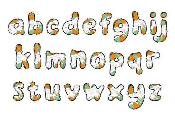 Nature Leaf Font PNG with transparent background - Preview 2