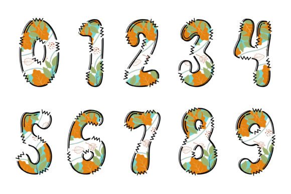 Nature Leaf Font PNG with transparent background - Preview 3