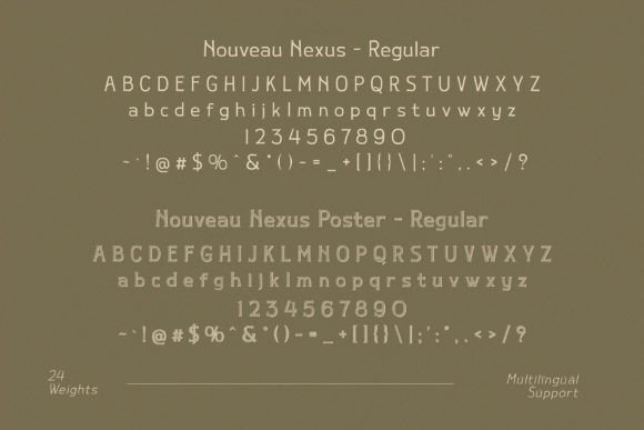 Nouveau Nexus Font PNG with transparent background - Preview 2