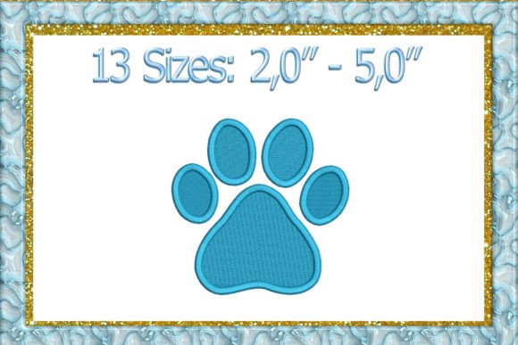 Paw Print Machine Embroidery Design