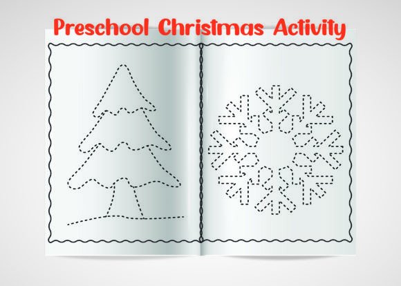 Preschool Christmas Activity Trace,color