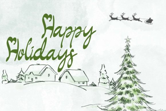 Santoria Christmas Font PNG with transparent background - Preview 2