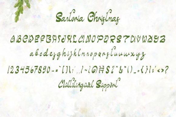 Santoria Christmas Font PNG with transparent background - Preview 4