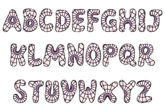 Scary Web Font PNG with transparent background - Preview 1