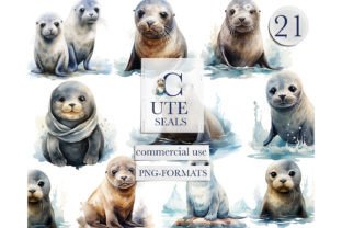 Arctic Animals, Seals clipart