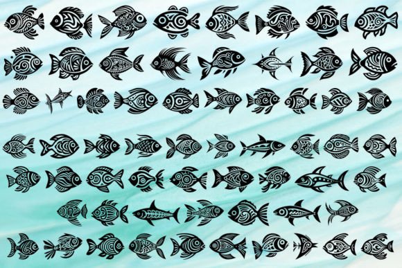Fish Charm Font PNG with transparent background - Preview 1