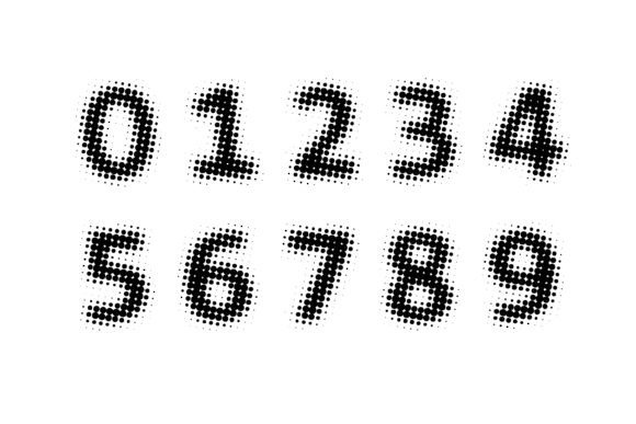 Halftone Font PNG with transparent background - Preview 3