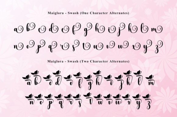 Maiglora Font PNG with transparent background - Preview 6