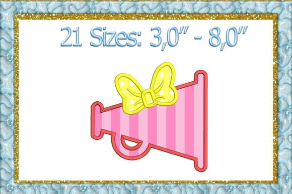 Megaphone Bow Applique