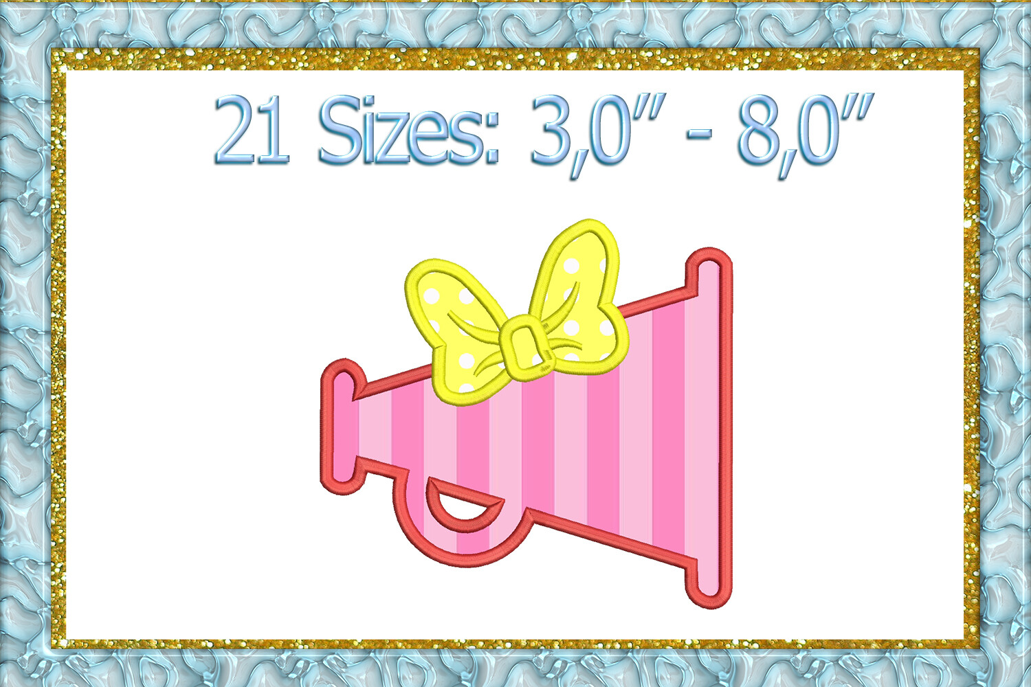 Megaphone Bow Applique