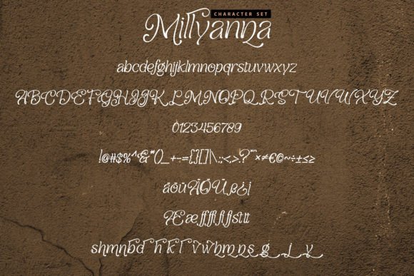 Milyanna Font PNG with transparent background - Preview 4