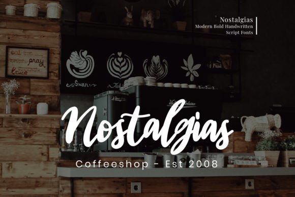 Nostalgias Font PNG with transparent background - Preview 6