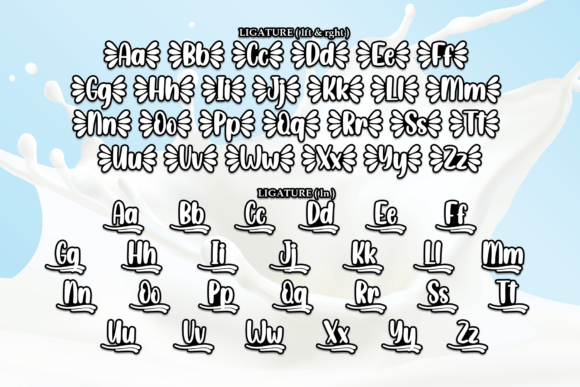 Pure Milk Font PNG with transparent background - Preview 6