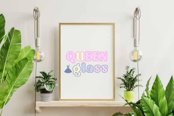 Queen Glass Font PNG with transparent background - Preview 3