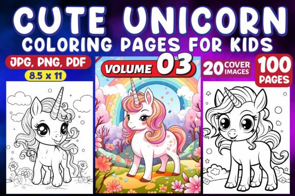 100 Cute Unicorn Coloring Pages for Kids