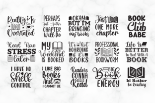 15 Book Lover Quotes SVG - Bundle Graphic by Sundiva Design · Creative ...