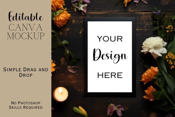 Autumn Canva Flat Lay Mockup