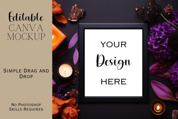 Autumn Canva Flat Lay Mockup
