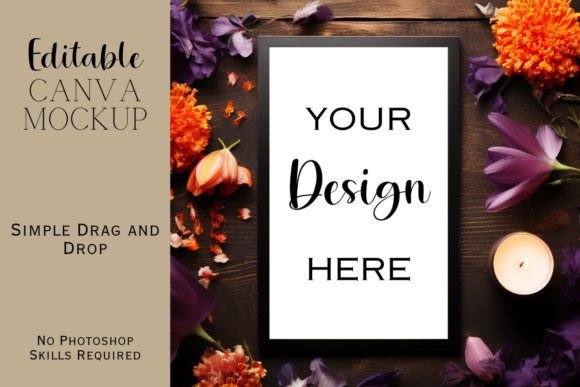 Autumn Canva Flat Lay Mockup