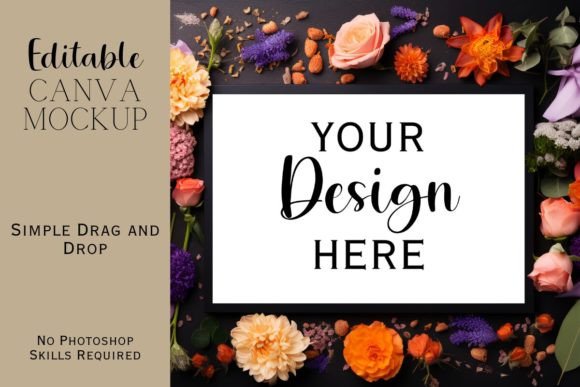 Autumn Canva Flat Lay Mockup