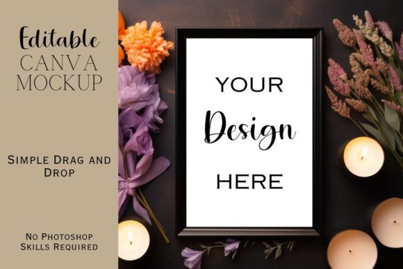 Autumn Canva Flat Lay Mockup