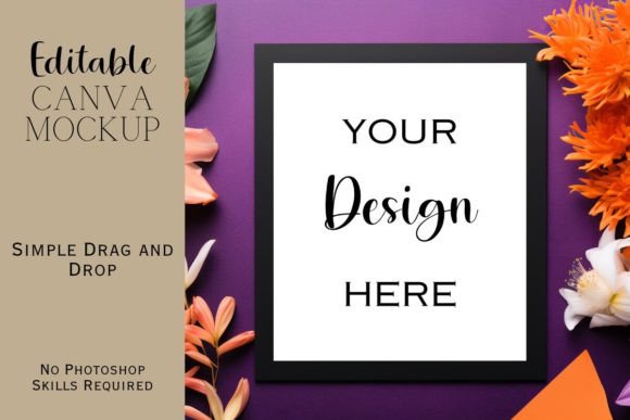Autumn Canva Flat Lay Mockup