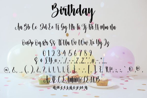 Birthday Font - Preview 6