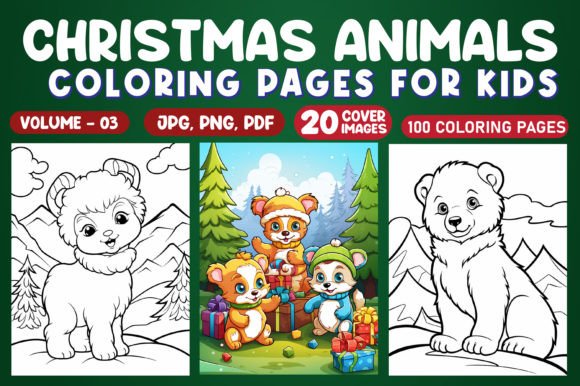 Christmas Animal Coloring Pages for Kids