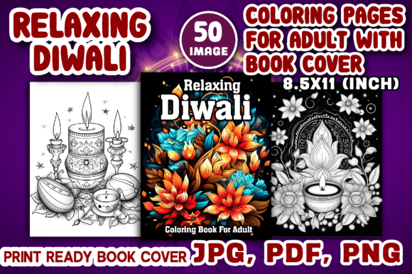 Relaxing Diwali Coloring Book for Adult