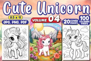 100 Cute Unicorn Coloring Pages for Kids Graphic by FuN ArT · Creative ...