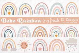 Boho Rainbow SVG Bundle. Graphic by Hkartist12 · Creative Fabrica